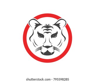 Tiger head logo design template