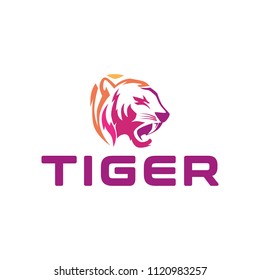 Tiger head logo emblem template