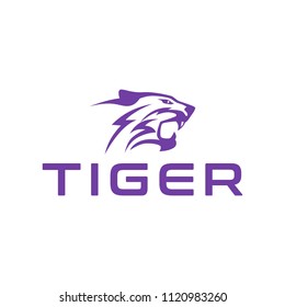 Tiger head logo emblem template