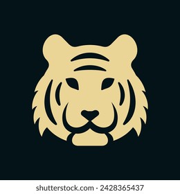 Tiger head logo. Tiger emblem. Vector illustration.