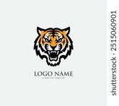 Tiger head logo, tiger, tiger logo, tiger face, icon fully editable vector logo template