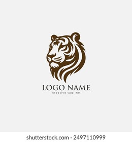 Tiger head logo, tiger, tiger logo, tiger face, icon fully editable vector logo template