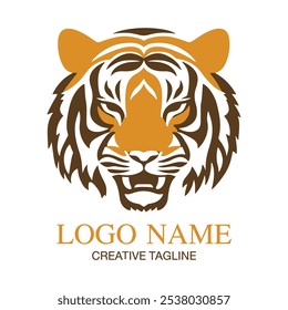 Tiger head logo, tiger, tiger logo, tiger face, icon fully editable vector logo template