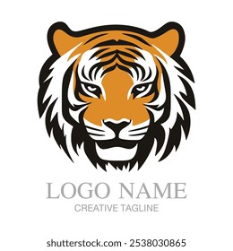 Tiger head logo, tiger, tiger logo, tiger face, icon fully editable vector logo template