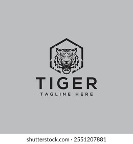 Tiger head logo, tiger, tiger logo, tiger face, icon fully editable vector logo template