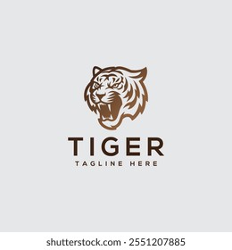 Tiger head logo, tiger, tiger logo, tiger face, icon fully editable vector logo template