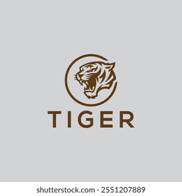 Tiger head logo, tiger, tiger logo, tiger face, icon fully editable vector logo template