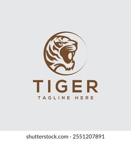 Tiger head logo, tiger, tiger logo, tiger face, icon fully editable vector logo template