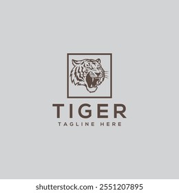 Tiger head logo, tiger, tiger logo, tiger face, icon fully editable vector logo template