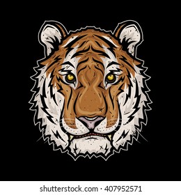 Tiger head. Tiger head logo. Tiger head icon. 