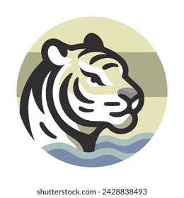 Tiger head logo icon template 3