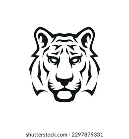 tiger head logo icon vector illustration