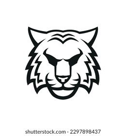 tiger head logo icon vector illustration