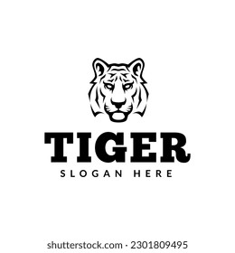 tiger head logo icon vector illustration