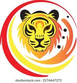 Tiger Head logo icon vector .