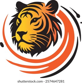 Tiger Head logo icon vector .