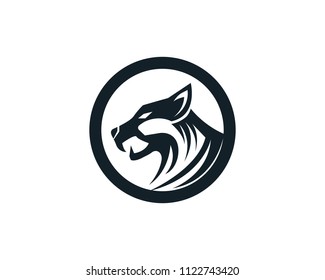 Tiger head logo mascot white background