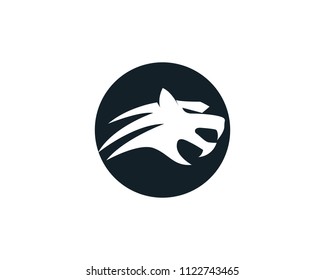Tiger head logo mascot white background