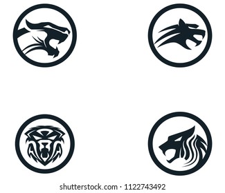 Tiger head logo mascot white background