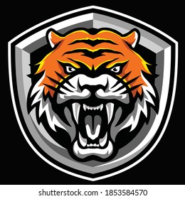 Tiger Head Logo Sport Shield gaming