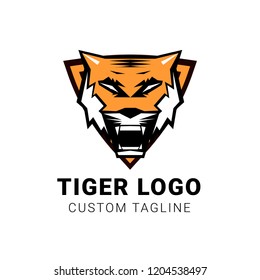 Tiger head logo stencil.