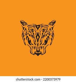 diseño de plantilla de logotipo de cabeza de tigre