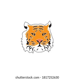 Tiger head logo template vector icon design
