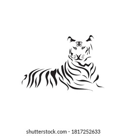Tiger head logo template vector icon design
