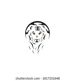 Tiger head logo template vector icon design
