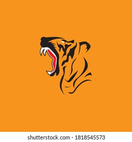 Tiger head logo template vector icon design

