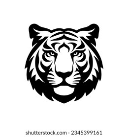 Tiger head. logo variant.Isolated on white background