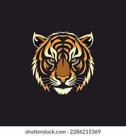 tiger head logo vector editable