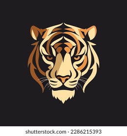 tiger head logo vector editable