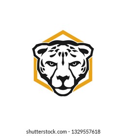 Tiger Head Logo Vector Flat Design