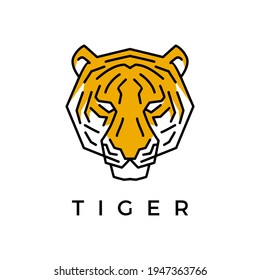 tiger head logo vector icon illustration