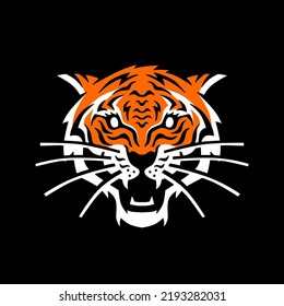 tiger head logo vector icon illustration