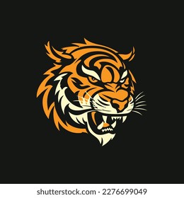 tiger head logo vector illustration