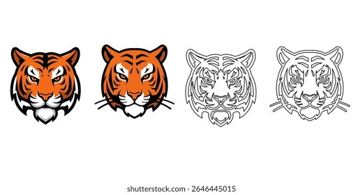 Tiger Head Logo Vector Illustration