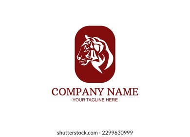 Tiger head logo vector illustration.Suitable for business company, modern company, etc.