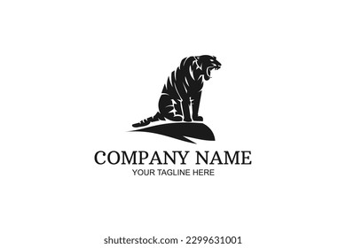 Tiger head logo vector illustration.Suitable for business company, modern company, etc.
