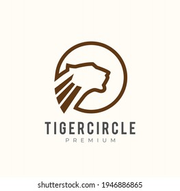 Tiger Head logo,modern and simple logo style, usable for brand and businesses related to courage, nature, such as menswear, sports, automotive, and others , vector illustration