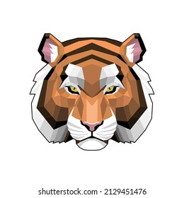 tiger head lowpoly style vector illustration design