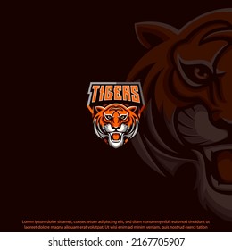 Tiger head mascot best logo design good use for symbol identity emblem badge and more