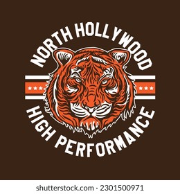 Logo-Logo-Stil-Vektorgrafik von Tiger Head Mascot Design