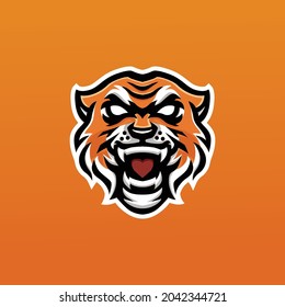 tiger head mascot esport logo design