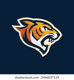 Tiger Head Mascot Icon vector