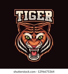 Tiger head mascot logo