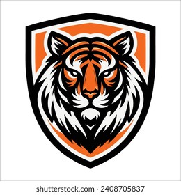 Tiger head , Tiger head mascot logo