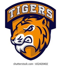 tiger head mascot logo 