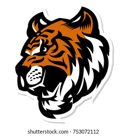 Tiger Head mascot logo